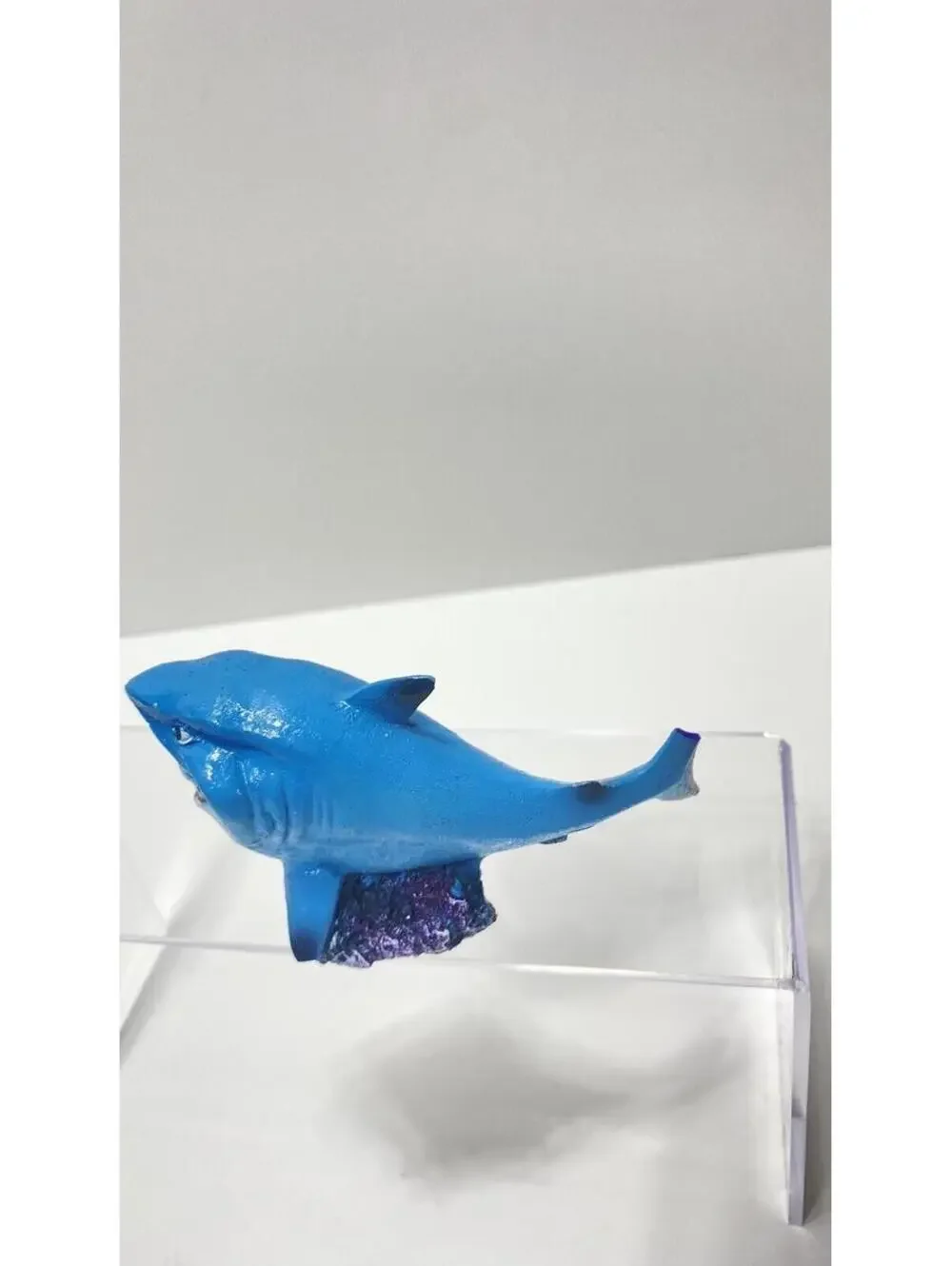 Blue Shark Fish Tank Decor Shark Display - 